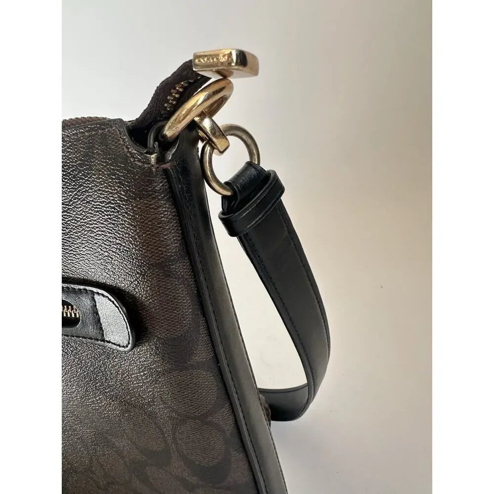 COACH Mae File Crossbody In Signature Canvas coach bag
